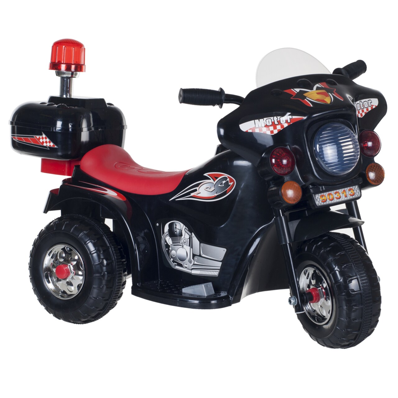 Toy ride top on motorbike